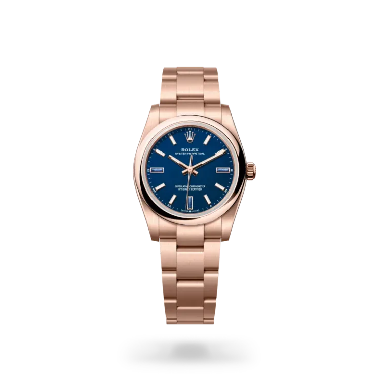 Oyster Perpetual 34 rolex oyster perpetual in oro Everose, m124205-0002 - De Pascalis Gioielli