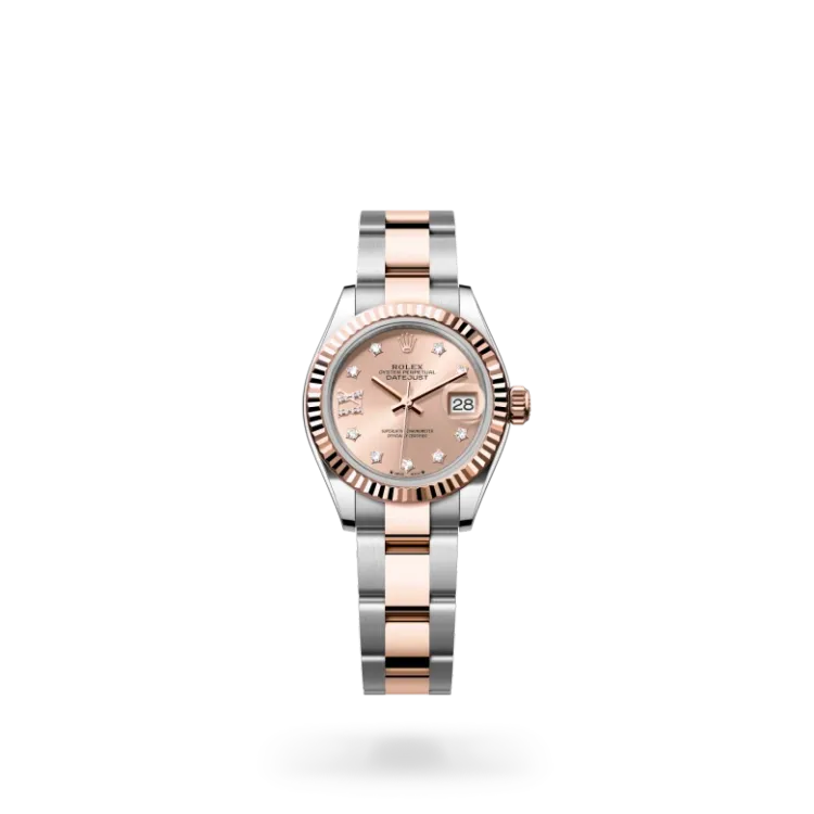 Lady-Datejust rolex lady-datejust in acciaio Oystersteel e oro Everose, m279171-0028 - De Pascalis Gioielli
